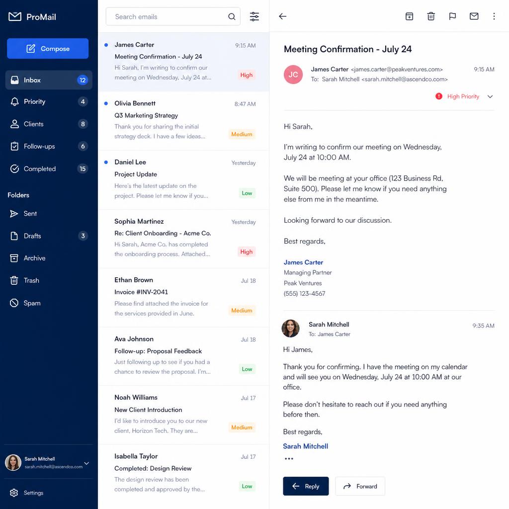 Email Management sample